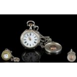 Wonderful Quality Late Victorian Period Very Ornate and Interesting Ladies Silver Fob Watch and