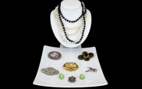 Small Collection of Mixed Costume Jewellery within an Old Tin,