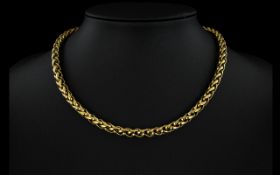 Top Quality and Solid 9ct Gold Belcher - Double Link Chain / Necklace, with Excellent Clasp.