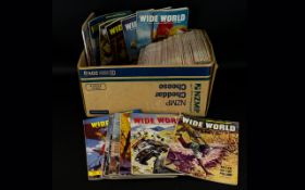 Box of "The Wide World" Magazines. 63 Magazines ranging between 1952 and 1964.