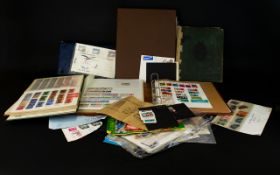 Large Box of Stamps and related items. C