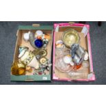 Two Boxes of Assorted Pottery and Glass