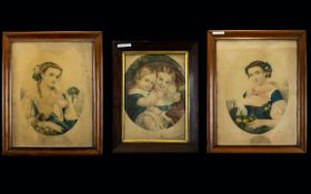 Three Framed Victorian Prints Each in or