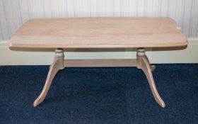 A Contemporary Limed Oak Coffee Table Of