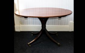 Edwardian tilt top table raised on quatr