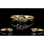 Antique Period 18ct Gold 3 Stone Diamond