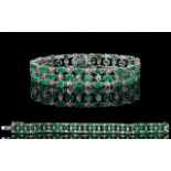 An Art Deco Style Kagem Zambian Emerald