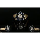 Ladies - 1970's 9ct Yellow Gold Sapphire