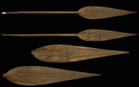 Tribal Art Interest Carved Paddle Produc