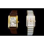 Two Vintage Dress Watches Ladies slim sq