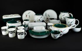 A Large Collection Of Denby Greenwheat Pattern Ceramics Over twenty items to include, soup tureen,