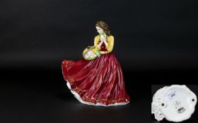 Royal Doulton Pretty Ladies Hand Painted Porcelain Figurine ' Charlotte ' Red Colour way. HN5382.