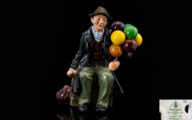 Royal Doulton - Early Hand Painted Figure ' The Balloon Man ' HN1954. Designer L. Harradine.