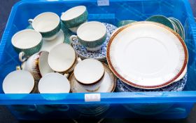 Collection of Ceramics, Includes Burslem Ware Plates - Various Sizes, Stamps to Base,