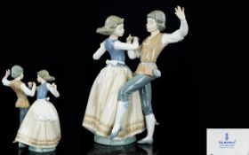 Lladro - Fine Quality Porcelain Figurine ' Dancing The Polka ' Sculpture Regino Torrijos.