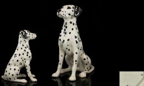 Beswick - Fireside Model Large Dog Figure ' Dalmation ' White with Black Spots. Model No 2271.