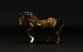 Beswick Horse Figure ' Stocky Jogging Mare ' 3rd Version. Model No 855. Issued 1947 - 1989.