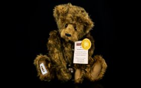 Charlie Bears Ltd and Numbered Edition Plush Fur Teddy Bear with Bell.