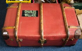 George Henry Lee and Company LTD, Liverpool. Steamer Trunk with wooden strap work.