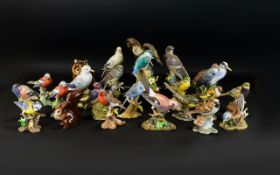 Collection Of Ceramic Decorative Bird Figures.