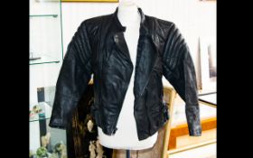 Ladies 'Biko' Leather Motorcycle Jacket size 12.