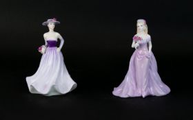 Coalport Lady Figurines ( 2 ) In Total. Comprising 1/ ' Loretta' Modelled and Decorated by Hand,