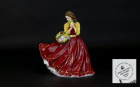 Royal Doulton Pretty Ladies Hand Painted Porcelain Figurine ' Charlotte ' Red Colour way. HN5382.