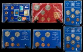 Channel Isles Royal Mint Coin Sets ( 7 ) Sets In Total. Comprises 1/ Decimal Currency of