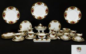 Royal Albert Old Country Rose ( 50 ) Piece Part - Tea / Dinner Service. c.1960's.