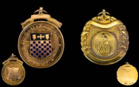 1920's 9ct Gold Medals ( 2 ) Two In Total, One for Cricket,