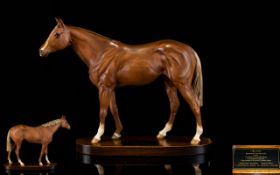 Beswick Impressive Horse Figure Racehorse of the Year Connoisseur series 'Grundy' Derby Irish Derby