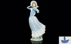 Lladro - Large and Impressive Porcelain Figure ' Spring Breeze ' Model No 4936.