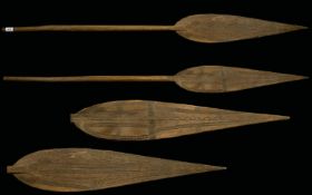 Tribal Art Interest Carved Paddle Produced for the tourist market, length 65 inches