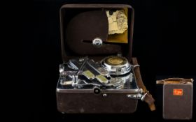A 1930's Miniature Portable Gramophone By Mikky Phone Picnic Gramophone/Portable phonograph,