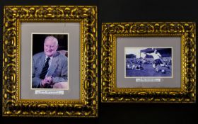 Football Interest Two Framed Original Photographs. Mounted and behind glass, in ornate wide gilt