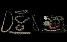 A Mixed Collection Of Vintage And Contemporary Costume Jewellery A large and varied collection of