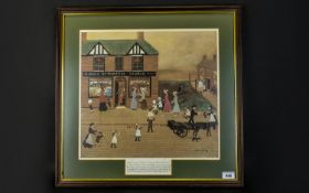 Helen Bradley 1900 - 1979 Ltd Edition Colour Lithograph / Print - Titled ' Friday Afternoon ' at The