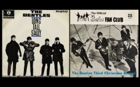 Beatles Interest Rare Beatles Fanclub 7'' Flexi 1965 Third Christmas Record & LYN 948 And 1969
