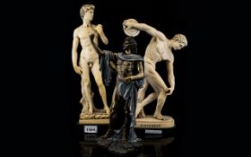 A Collection Of Reproduction Resin Figures In The Form Of Classical Characters Three in total to