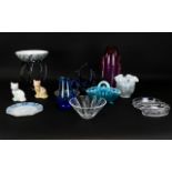 Collection Of Glass Including Vaseline, Commemorative Dish, Small Murano Decorative Glass Ware,