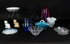 Collection Of Glass Including Vaseline, Commemorative Dish, Small Murano Decorative Glass Ware,