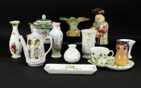 Small Collection of Assorted Pottery and glass including Aynsley, Wedgwood, Sylvac, Royal Winton,