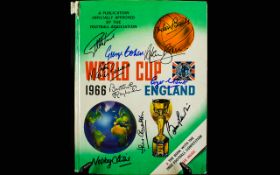 England 1966 World Cup Autographs on 1966 World Cup Book - 10 Signatures of Winning Team on Cover (