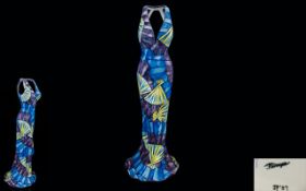 Benaya Porcelain Dress Vase Benaya Studio Art Signed Porcelain Studio Art Signed JP'07 Handcrafted