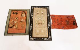 A Collection Of Antique Oriental Textiles Three items in total, each circa early 20th century.