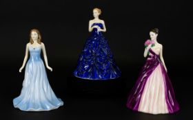 Three Royal Doulton Figurines Named 'Thank You' 'March' And 'With Love'