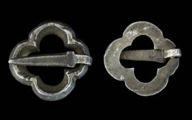 A 14th Century Silver Medieval Quatrefoil Brooch Discovered At Kirkby Thore Cumbria Small brooch of