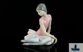 Lladro Porcelain Figure ' Shelley ' Model No 1357. Issued 1978 - 1993. Height 6.25 Inches - 15.