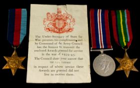 WWII Trio of Military Medals awarded to Bombardier G T Hampson who died in action. 1.