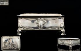 Art Nouveau Period Superb Quality Jewellery Casket,